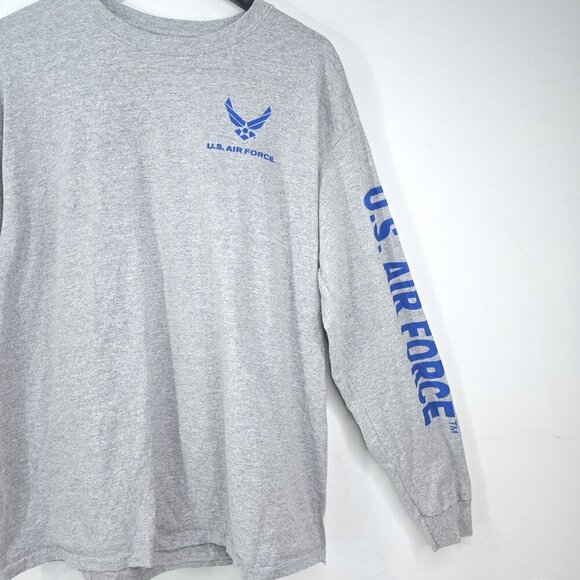 Vintage US Air Force Wings Grey Blue Pullover Shirt - Picture 4 of 6
